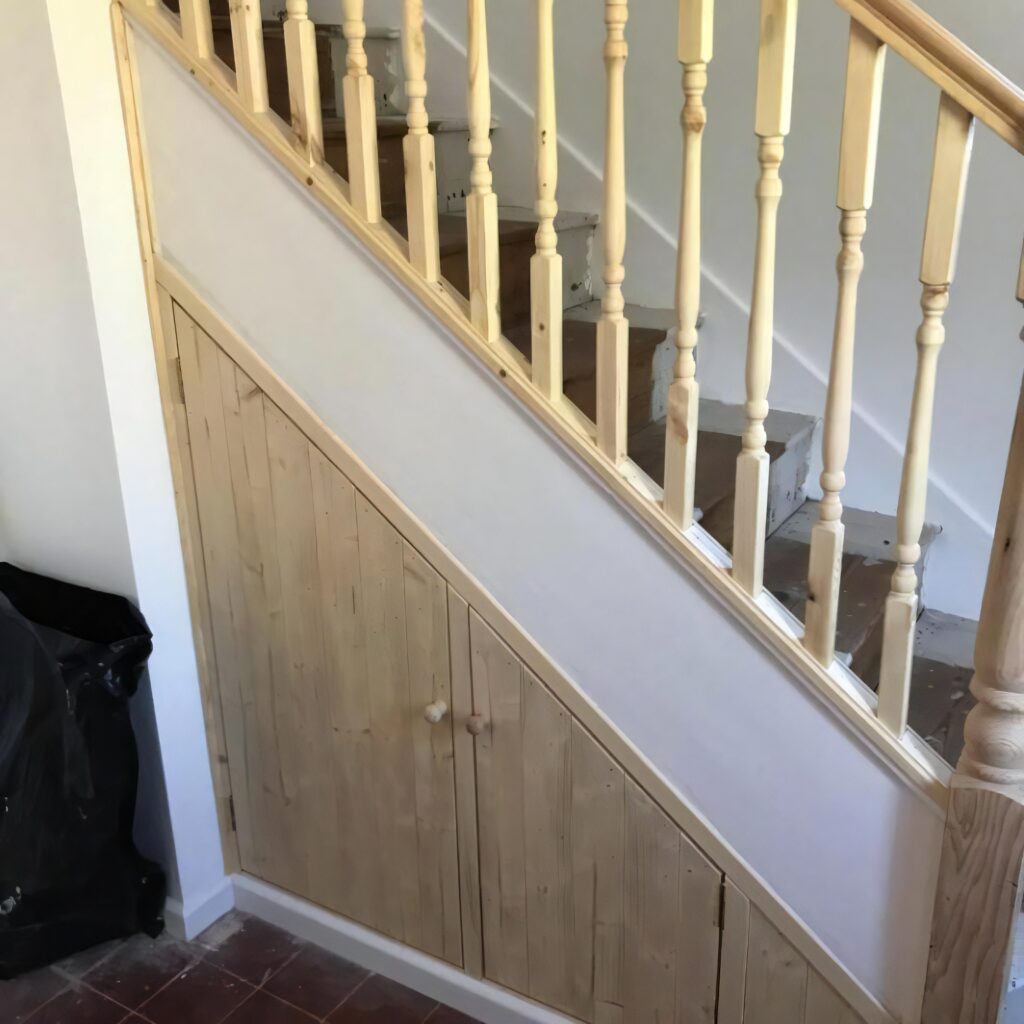 Bannisters and under stair storage