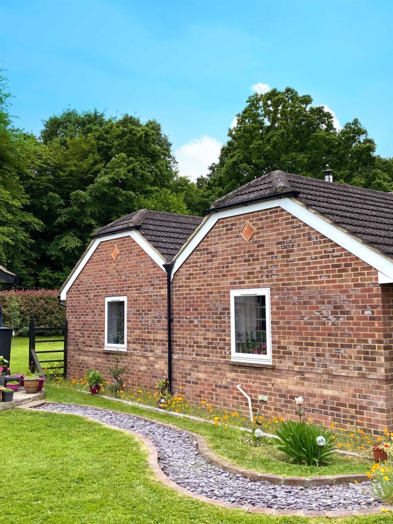 Double barn hipped roof extension