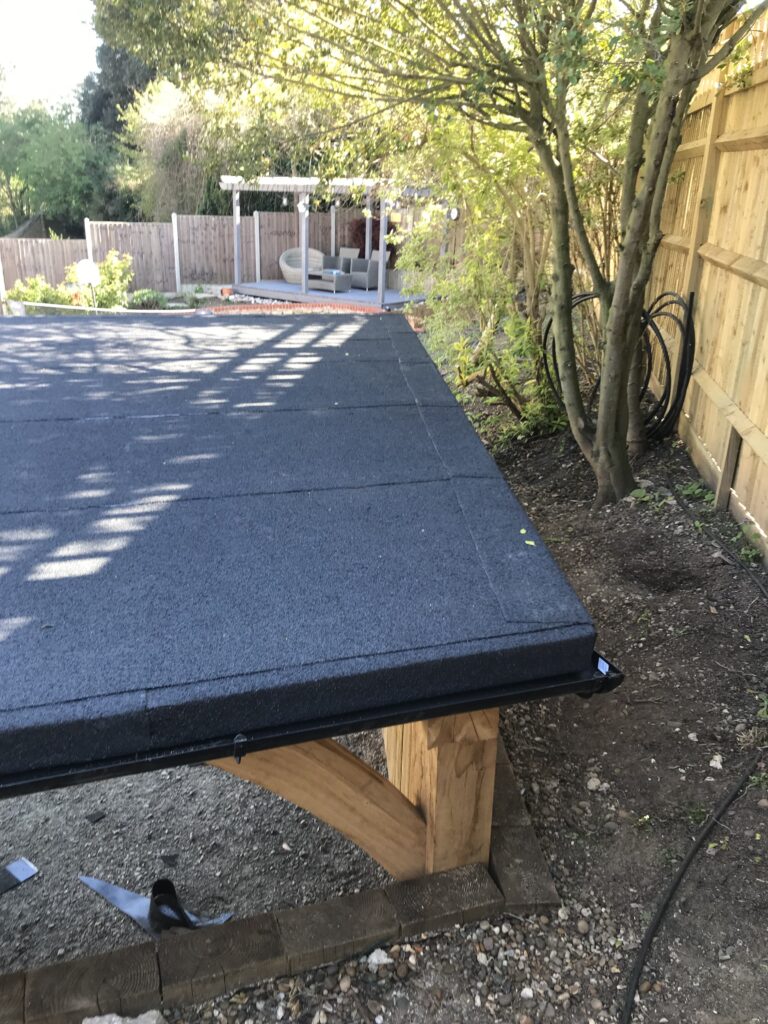 Felt roof to pergola